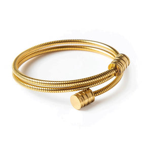 Bracelete Espiral Banhada em Ouro 18K