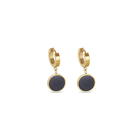 Brinco Noir Banhado em Ouro 18k